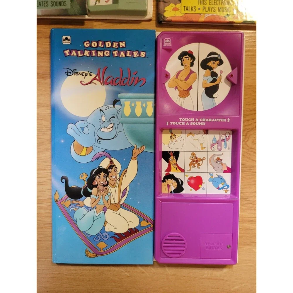 Vintage Golden Sound Story Disney Beauty & The Beast Bambi Aladdin Tested Works